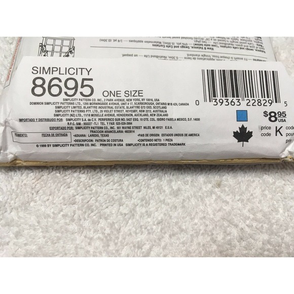 Simplicity 8695 Appliqued Window Treatments Sewing Pattern - Picture 6 of 6